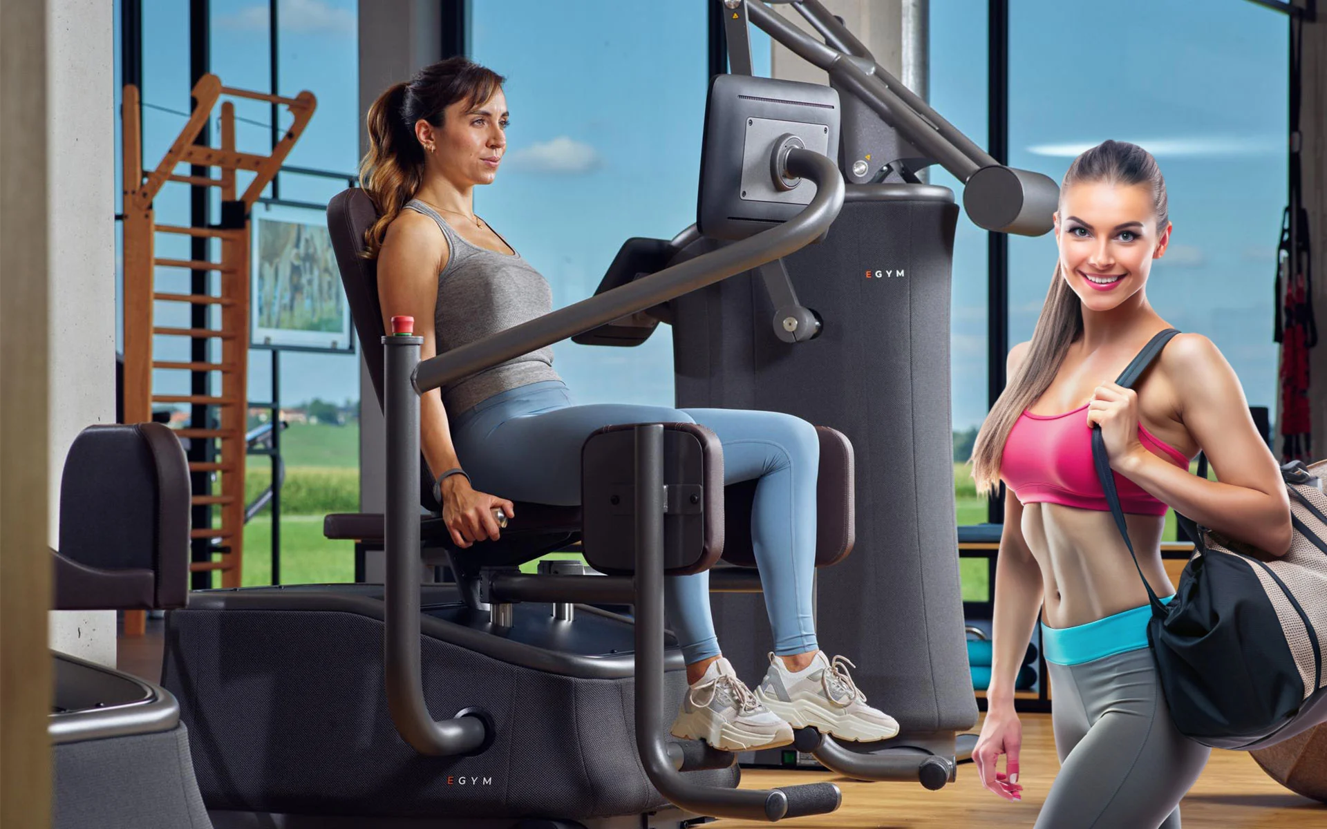 Frauen im Fitnessstudio beim Training