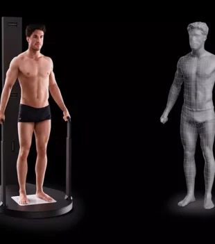 3D-Scan eines menschlichen Körpers