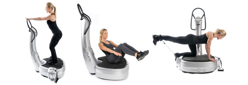 Frauen trainieren auf Power Plate